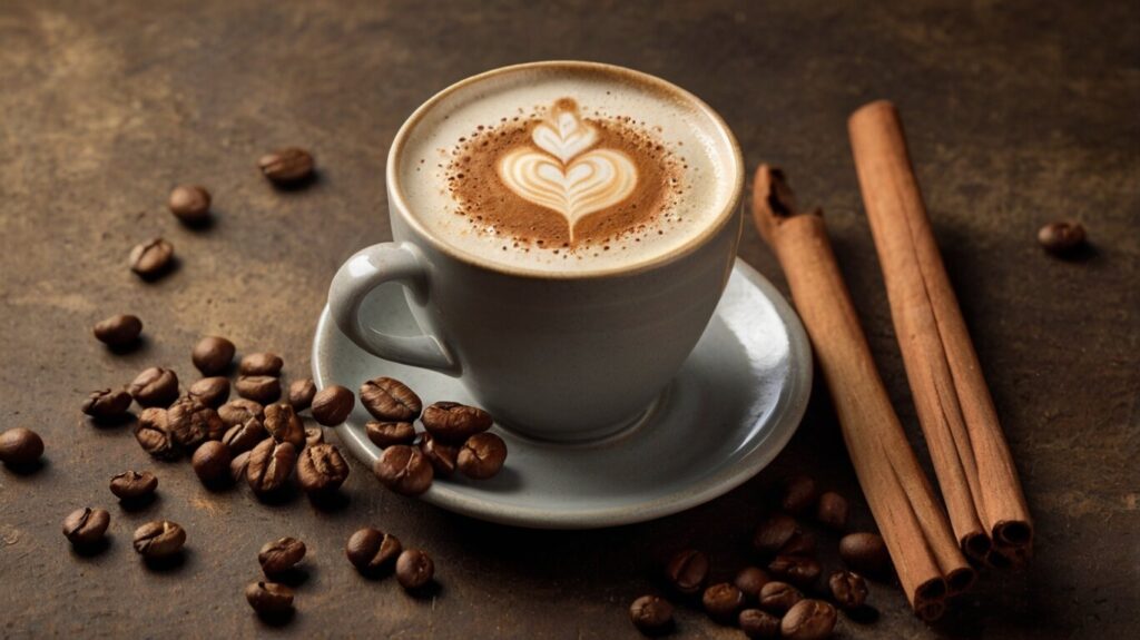 A blender creating a frothy, latte-style healthy coffee