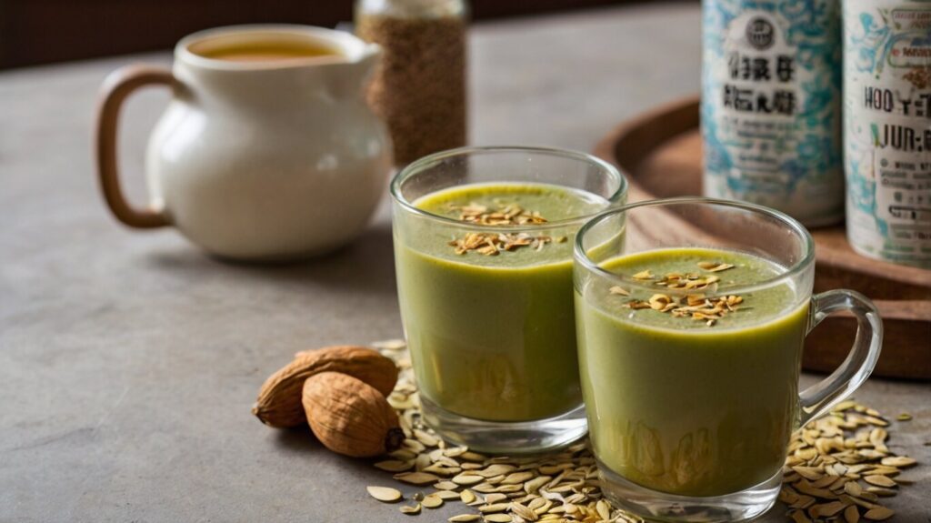 Ingredients for healthy sugar-free milk tea blend