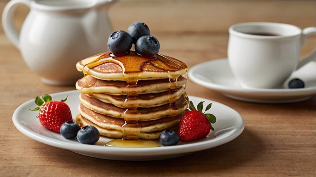 Whisking a smooth pancake batter in a glass bowl