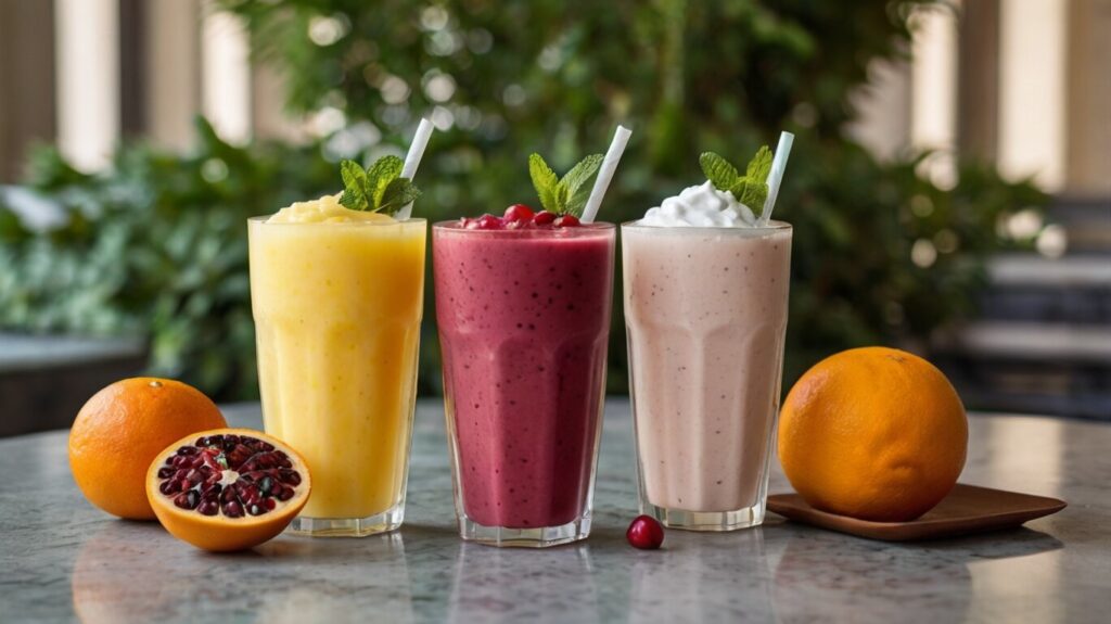 Fresh ingredients for Mediterranean diet juices and infusions