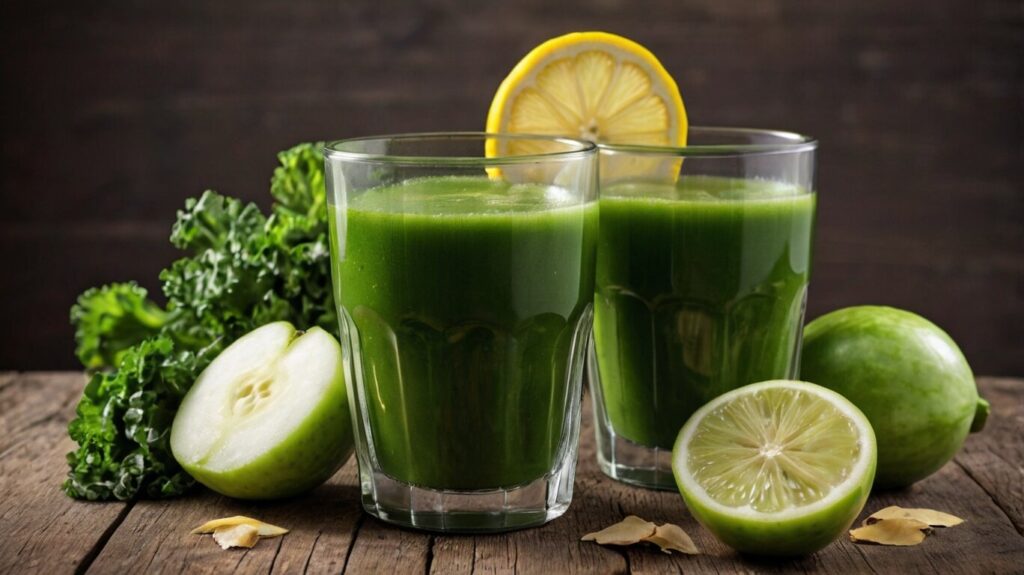 Ingredients for the green cleanse elixir juice