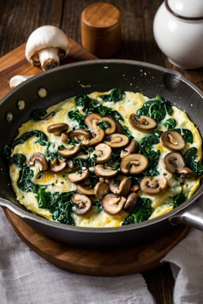 Spinach and Mushroom Omelet 