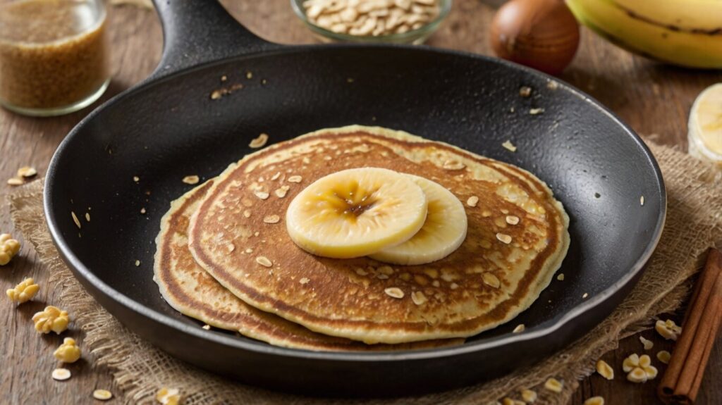 Indulge in a nutritious breakfast with these homemade Banana and Oat Pancakes, rich in fiber and protein. Drizzle with honey for a delicious morning meal that energizes your day!