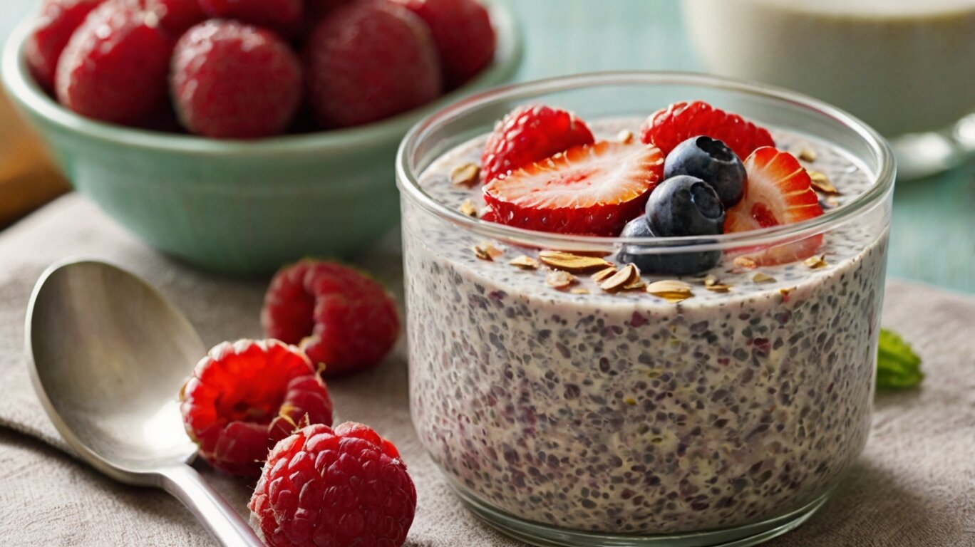 Discover the Delights of Chia Pudding with Fresh Red Fruits! A Diet Dessert!