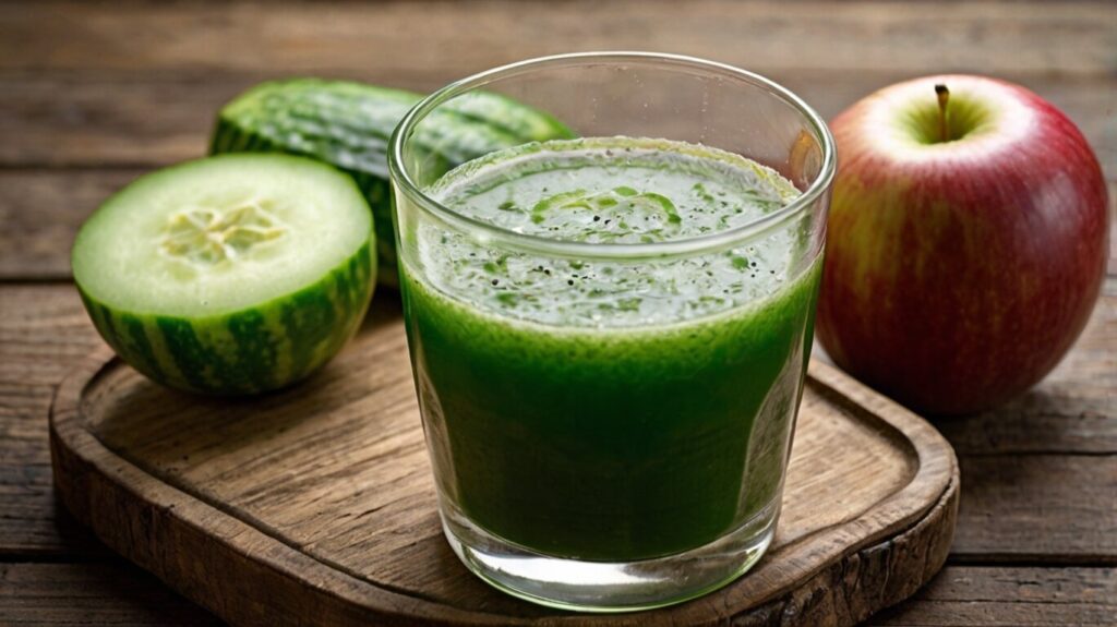 Enjoy the benefits of Detox Green Juice, a nutrient-rich and low-calorie drink. Boost your energy and improve digestion with this healthy, antioxidant-packed juice.