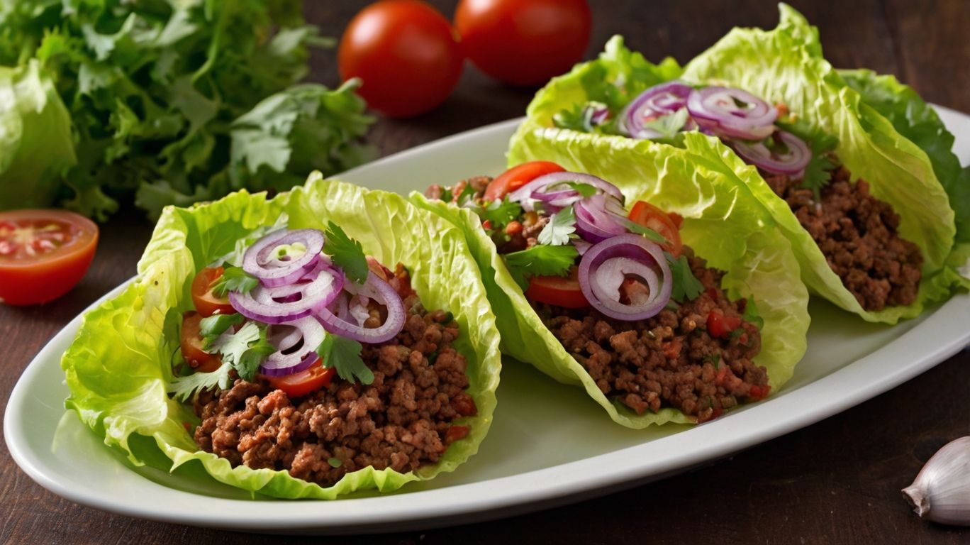 Delicious Lettuce Tacos with Flavorful Ground Beef for a Healthy Twist in 3 to 5 Servings