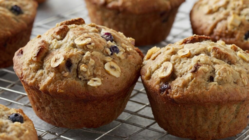 These Oat and Banana Muffins are a healthy and fiber-rich snack, perfect for an energetic boost. Made with rolled oats, ripe bananas, and honey, they're an easy and nutritious treat.