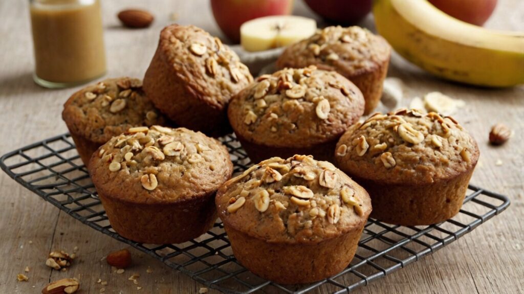 These Oat and Banana Muffins are a healthy and fiber-rich snack, perfect for an energetic boost. Made with rolled oats, ripe bananas, and honey, they're an easy and nutritious treat.