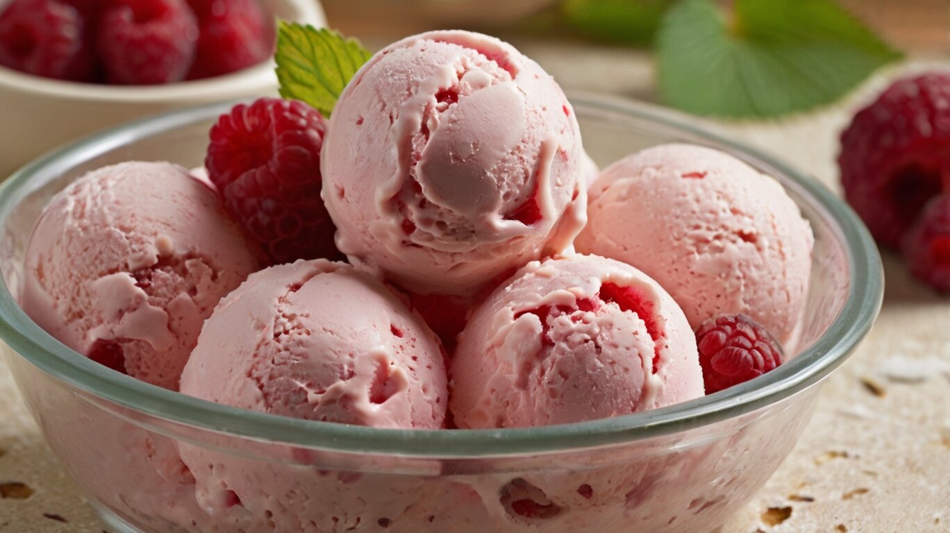 Deliciously Cool: Indulge in Raspberry Ice Cream Dessert Bliss