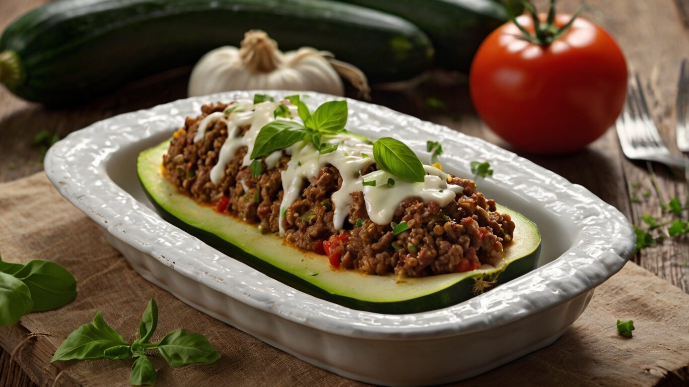 Delicious and Healthy: Zucchini Stuffed with Lean Ground Meat Recipe for a Satisfying Meal!