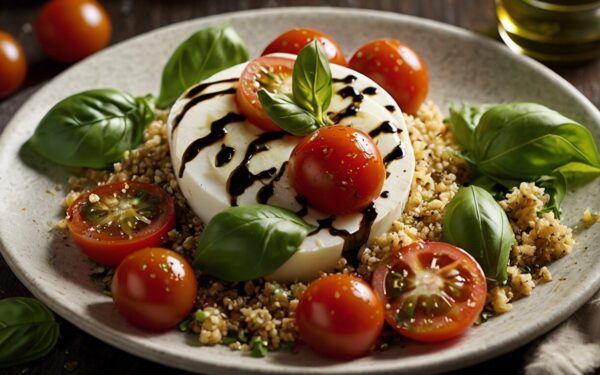 Delicious Twist: Caprese Salad with a Quinoa Kick!