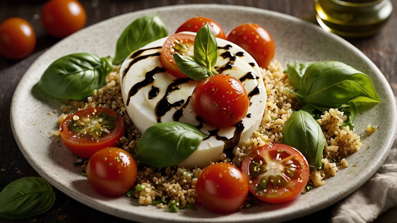 Delicious Twist: Caprese Salad with a Quinoa Kick!