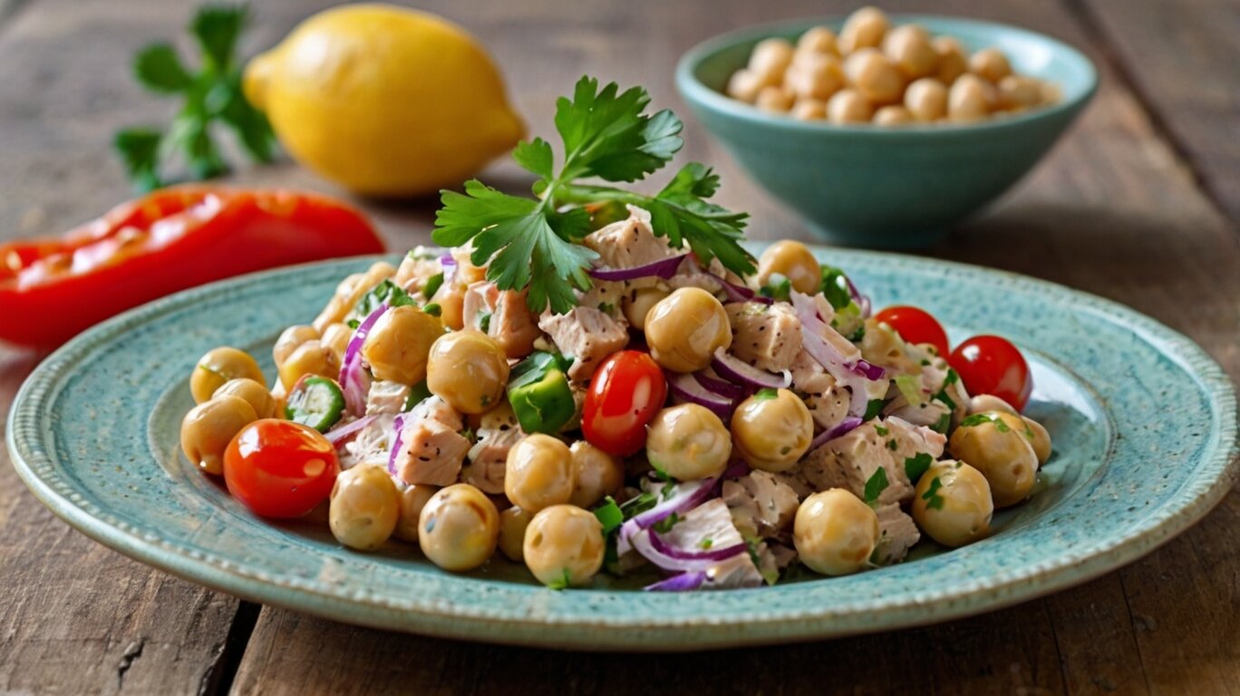 Delicious and Nutritious: Try This Irresistible Chickpea Salad with Tuna Today!