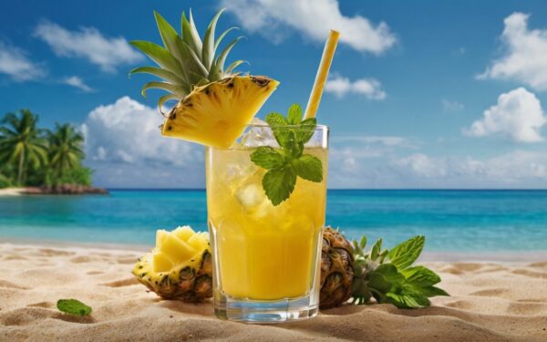 A Refreshingly Tropical Twist: Discover the Perfect Blend of Pineapple Juice and Mint