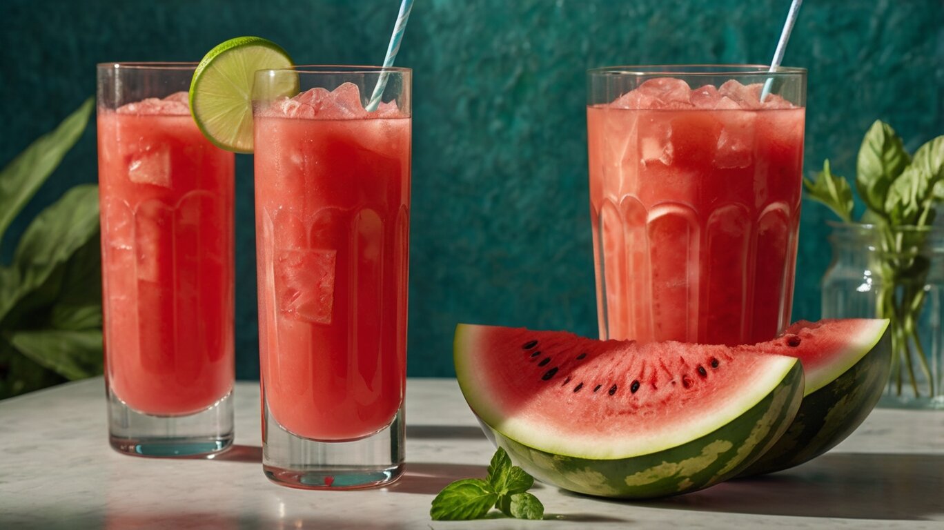 Refreshing Watermelon Juice with a Zing of Gingery Goodness: The Perfect Summer Cooler Recipe!