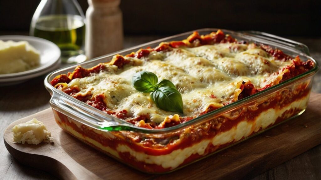 A delicious and healthy Zucchini Lasagna with layers of zucchini slices, lean ground meat, and melted cheese. Perfect for a low-calorie Italian dish.