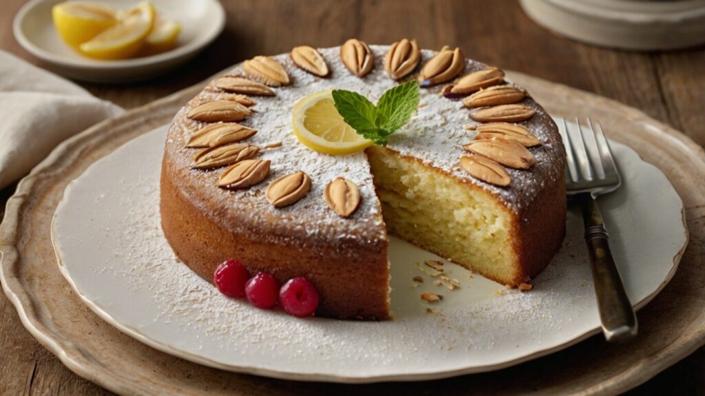 Indulge in the vibrant flavors of Sicilian lemon and almond cake—a zesty, refreshing dessert perfect for any occasion.